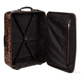 Leopard Pony Hair Medium Luggage Trolley