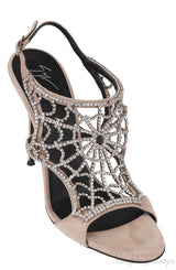 Spider Web Crystal Sandals