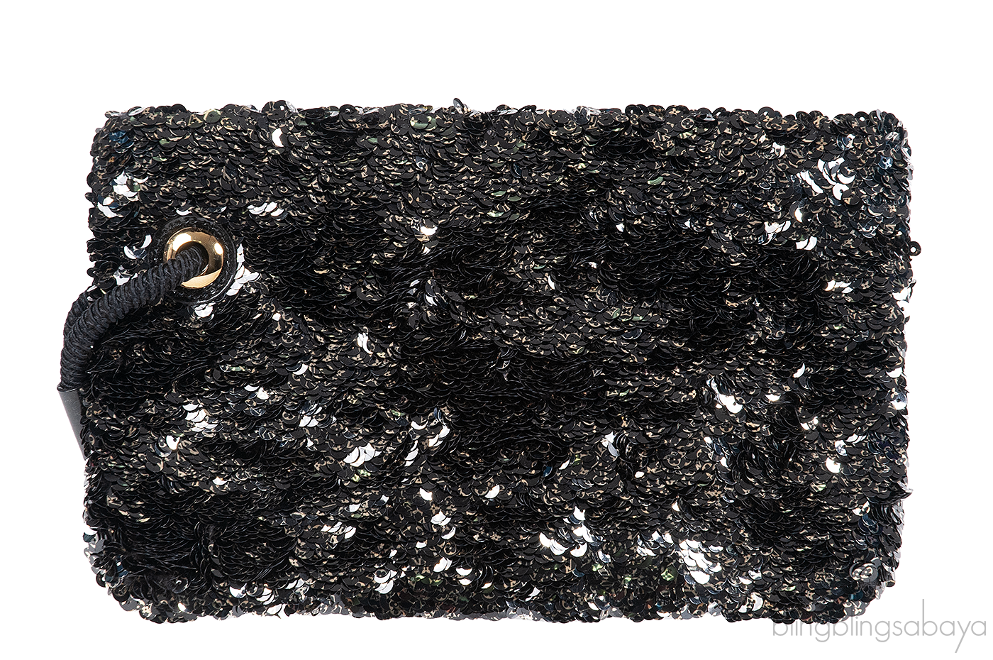 Sequin Black Pochette Rococo