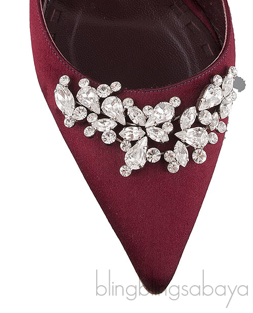 Lurum 90 Burgundy Satin Pump