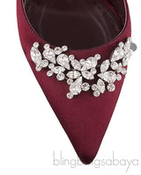 Lurum 90 Burgundy Satin Pump