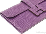 Crocodile Jige Elan Mini Clutch Violet