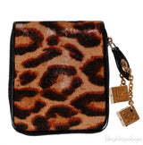 Dior Vintage Leopard Ponyhair Gambler Wallet