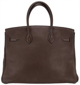 Birkin 35 Choco Brown Clem PHW