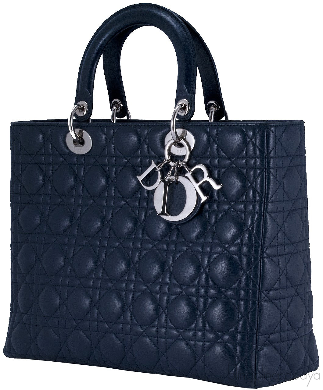 Lady Dior Large Blue Indigo