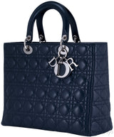 Lady Dior Large Blue Indigo