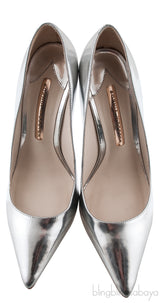 Coco Crystal Silver Metallic Heels