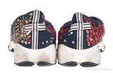 Dark Blue DIOR Bead Embellished Fusion Sneakers