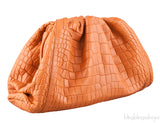 The Pouch Clutch Camel Croc
