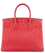Birkin 30 Rouge VIF Ostrich PHW