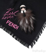 Black Karl Love Square Shawl