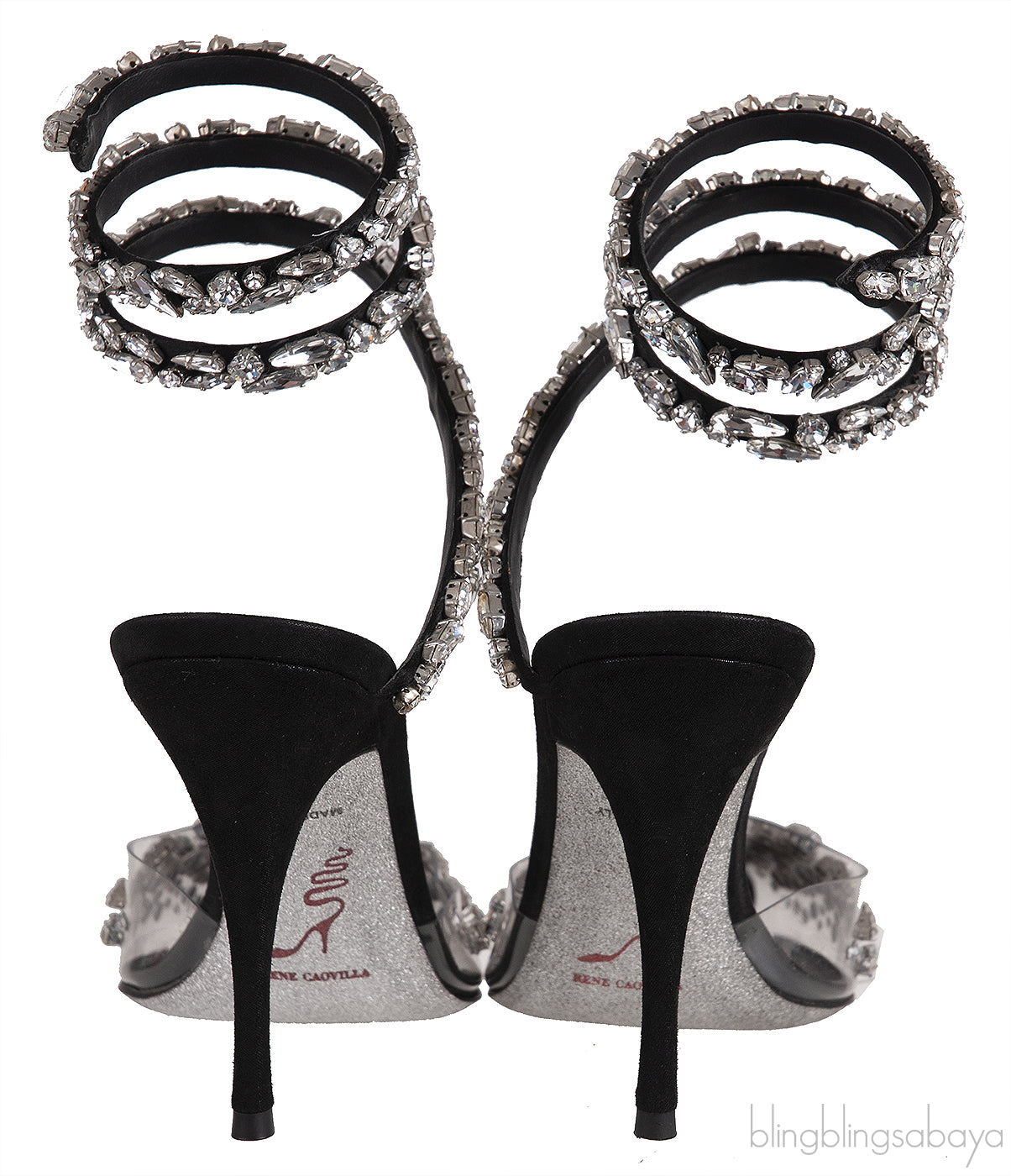 Pointed Toe PVC Swirl Sandals