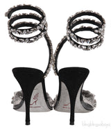 Pointed Toe PVC Swirl Sandals