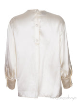 Ivory White Black Bow Shirt