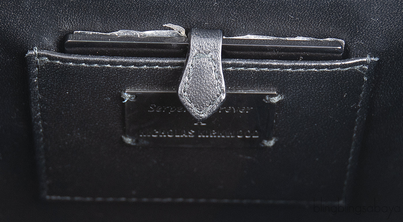 X Nicholas Kirkwood Black Serpenti Forever Crossbody Bag