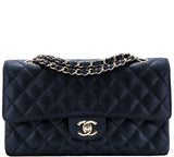Classic CC Black Quilted Medium Flap