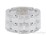 White Ceramic Diamond Ultra Ring