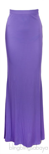 Purple Stretch Maxi Skirt