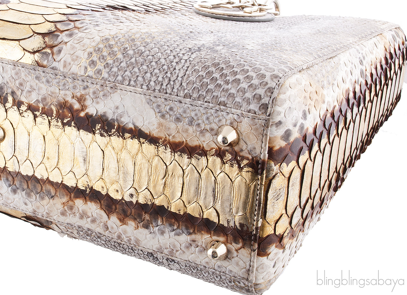 Lady Dior Natural & Gold Python*