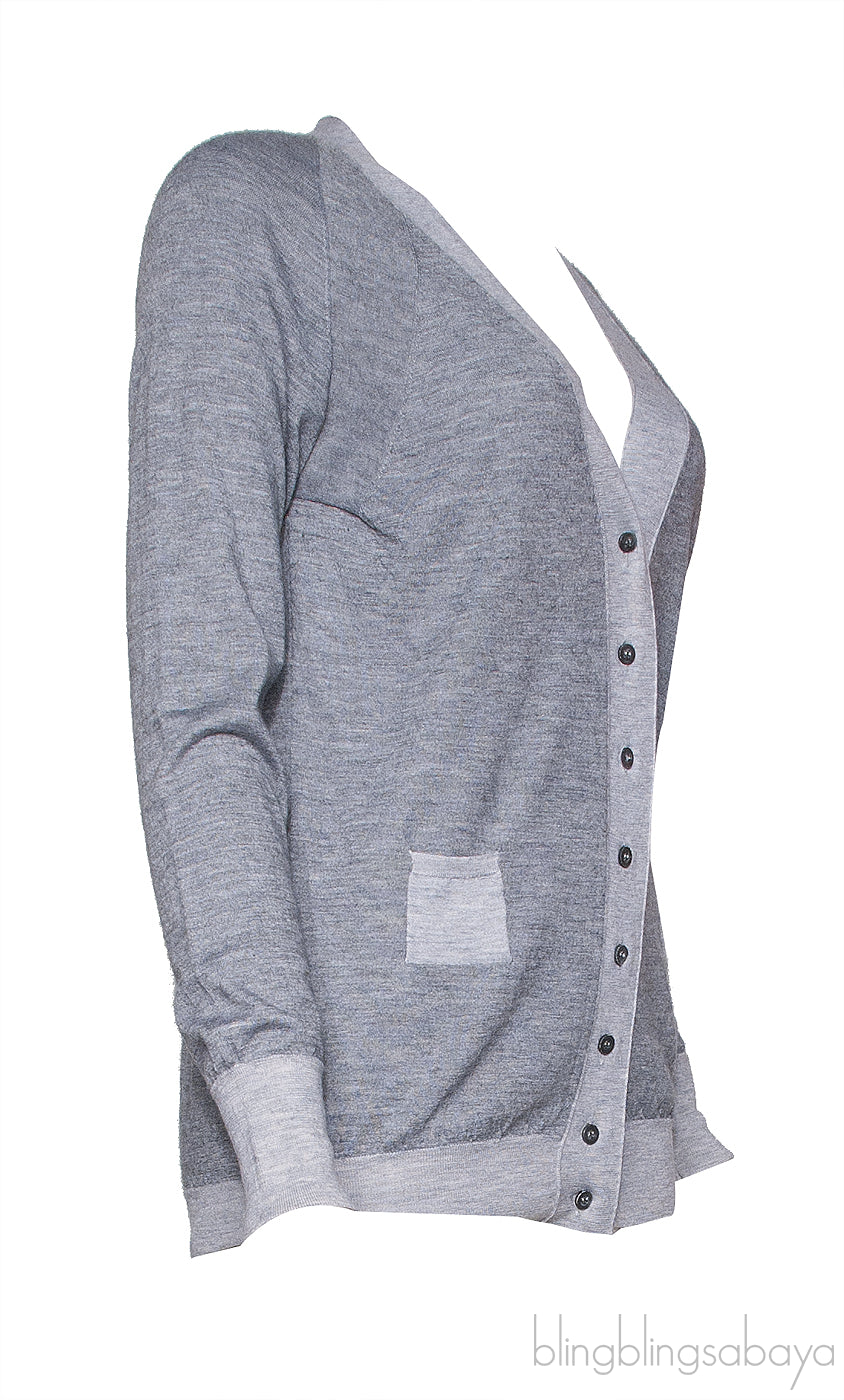 Grey Cashmere Cardigan