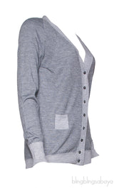 Grey Cashmere Cardigan