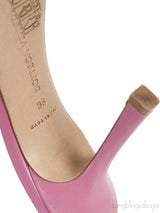 Pink Stretch Leather Sandals