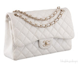 White Jumbo Flap Bag
