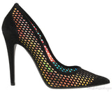 Metallic Gold Perforated Heels