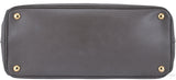 Grey Saffiano Double Zip Bag GHW