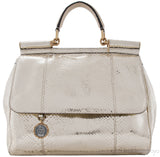 Snakeskin Miss Sicily Metallic Gold