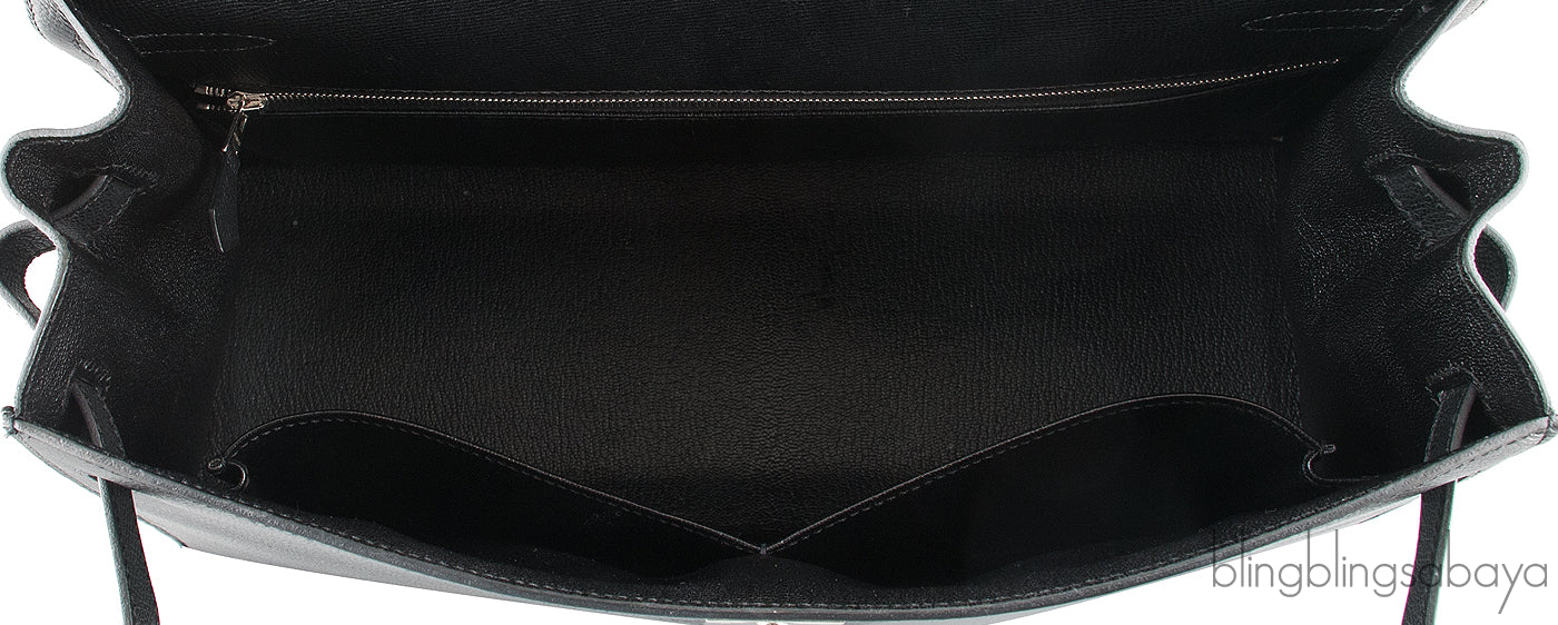 Kelly 35 Black Epsom Sellier PHW
