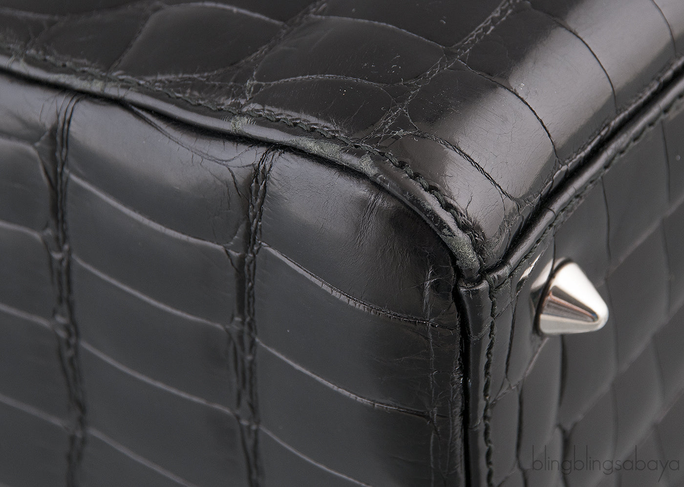 Lady Dior Black Crocodile Medium