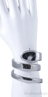 Serpenti Steel Diamond Watch