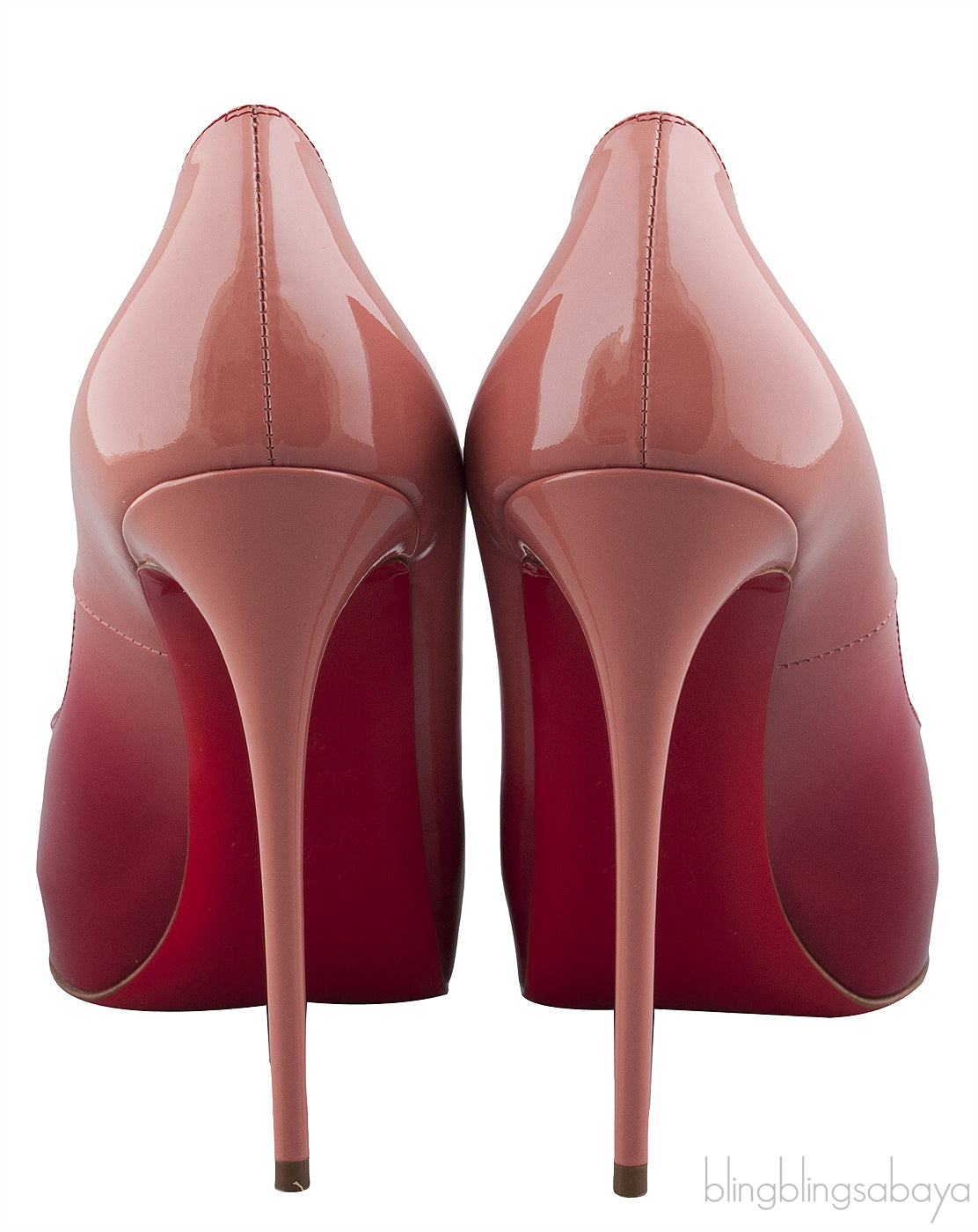 Ombre Patent Peep Toe Heels