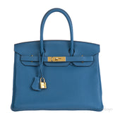 Hermes Birkin 30 Blue Cobalt Togo GHW