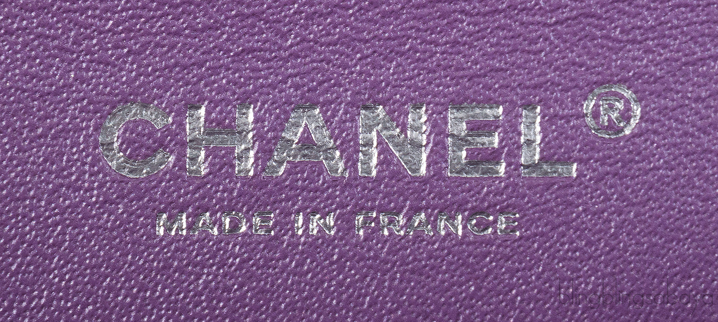 Chanel Purple Multicolor Tweed Medium Double Flap Bag