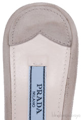 Suede Crystal Mid-heel Sandals
