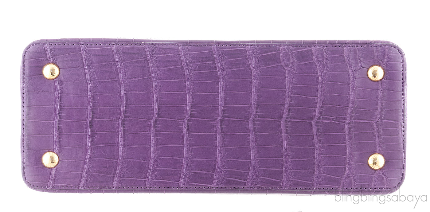Purple Capucines Crocodile MM*