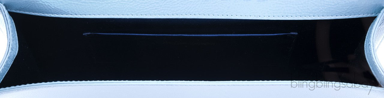 Sky Blue Patent Leather Clutch