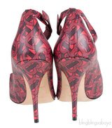Red Wiltkin Logo Print Slingback