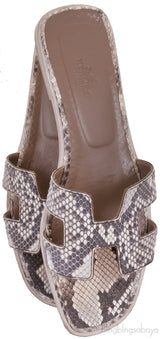 Oran Sandals Natural Python