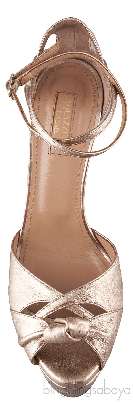 Rose Gold Knot Slingback Sandals