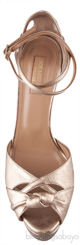Rose Gold Knot Slingback Sandals