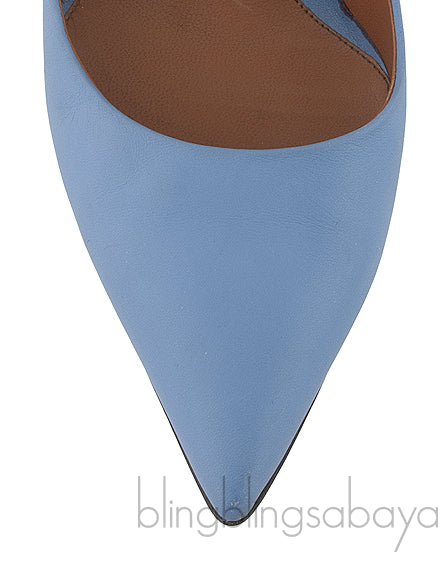 Blue Grey Pointed Heels