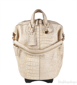Nightingale Calf Leather Croc Embossed Luggage Trolley
