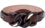 Brown Matte Lucite Chain Belt*