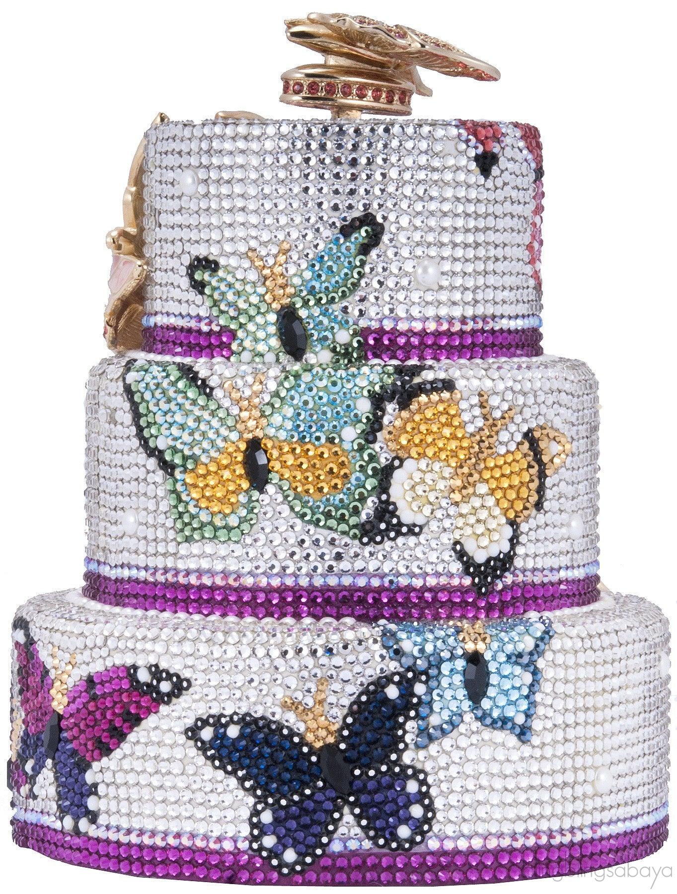 Butterfly Cake Minaudiere Clutch