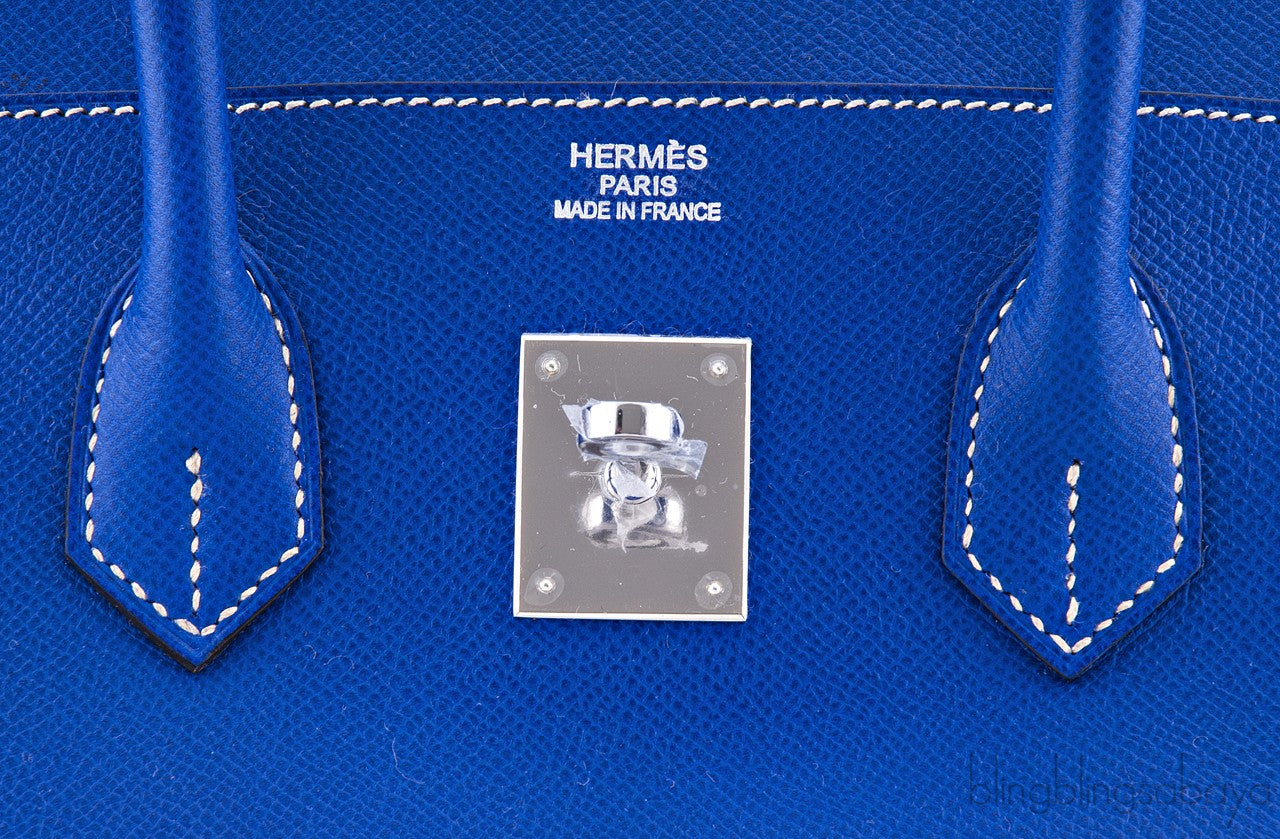 Birkin 35 Blue Electric Epsom