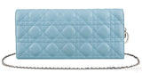 Light Blue Quilted Cannage Clutch