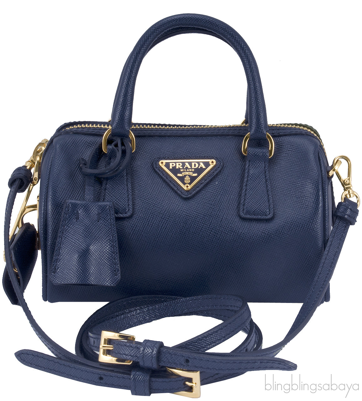 Navy Blue Mini Top Handle Bag